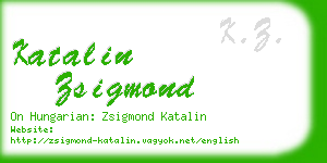 katalin zsigmond business card